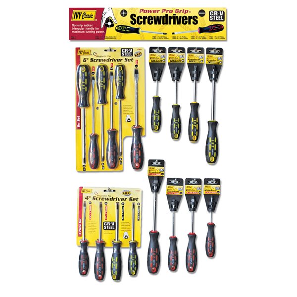 Phillips/Slotted Screwdriver Display - with Sets