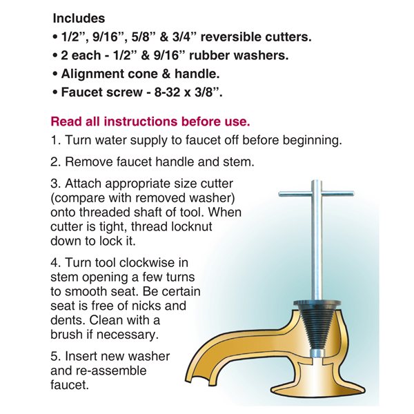 Long Stem Faucet Reseating Kit - Discontinued