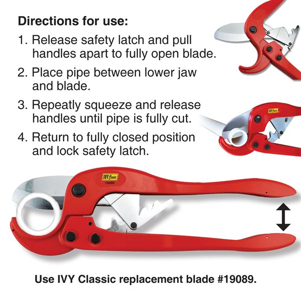 2-1/2" High Leverage Ratcheting PVC Cutter